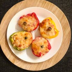 A picture of Cheesy Stuffed Bell Pepper (Baked).