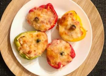 Without Fail Serving Recipe Cheesy Stuffed Bell Pepper Baked Delicious Nutritious