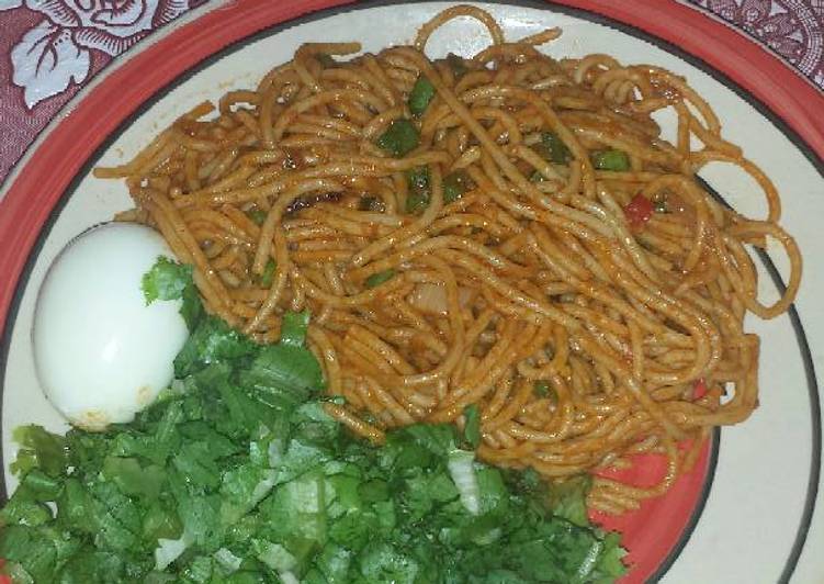 Spaghetti with vegetable