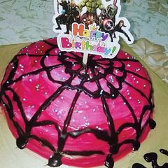 A picture of Spider Man cake.