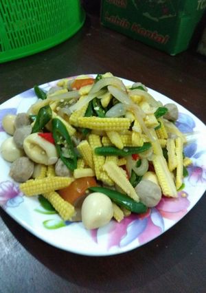 Foto resep Oseng putren lombok ijo (jagung muda)