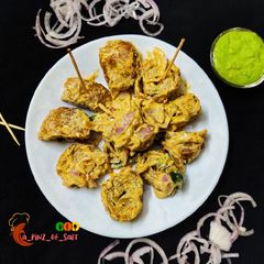 Afgani Soya Chaap A picture of Afgani Soya Chaap.