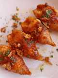 Calamarcitos rellenos de rape y gambas