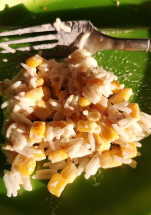 Une photo de Salade de riz thon et maïs