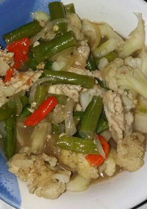 Foto resep Cah buncis kemkol ayam