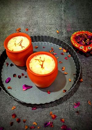 A picture of Kesari thandai.