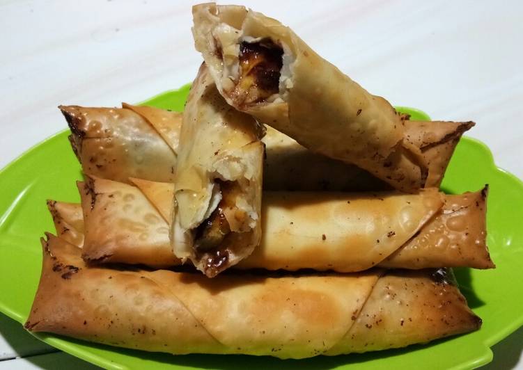 Pisang Coklat Keju Bungkus Crispy