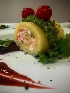 Una foto de Rollito de patata relleno