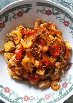 Foto resep Oseng tahu udang pedas alaa amirahabsyie