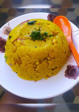A picture of Jwaaricha Peethacha Upma / Jowar Flour Upma.