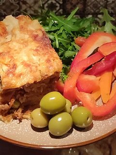 Фото Лазанья болоньєзе з овочами та тістом філо😋.