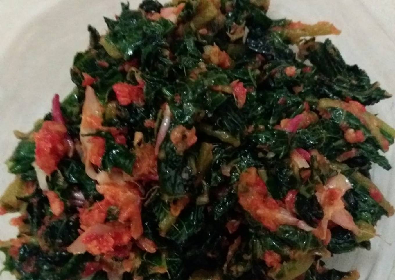 Tumis daun pepaya kecombrang