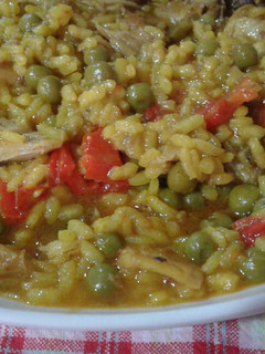 Una foto de Arroz meloso de pollo