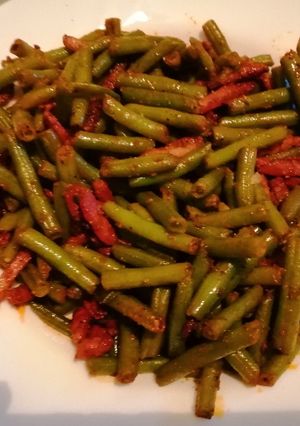 Una foto de Judías verdes con bacon