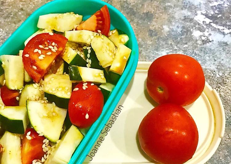 Resep Zucchini Salad With Home Made Asian Sesame Dressing Super Enak