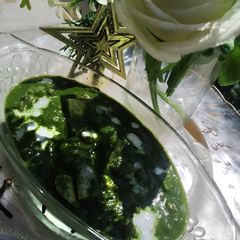 A picture of Palak Paneer restaurant style.