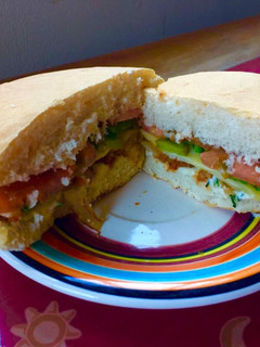 Una foto de Sándwich vegetariano