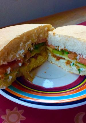 Una foto de Sándwich vegetariano