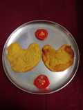 *கோதுமை,கடலை மாவு பூரி*(heart shape puri recipe in tamil)