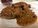 Fricandó con setas deshidratadas