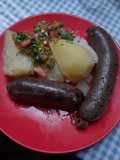 Prietas con papas cocidas