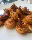 Camarones al ajillo con el toque Sonorense