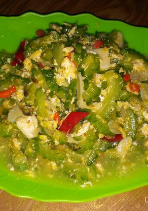 Foto resep Oseng pare telur pedas ala risda_cyda