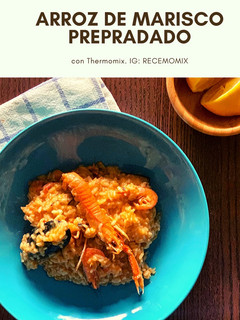 Una foto de Arroz de marisco preparado con Thermomix