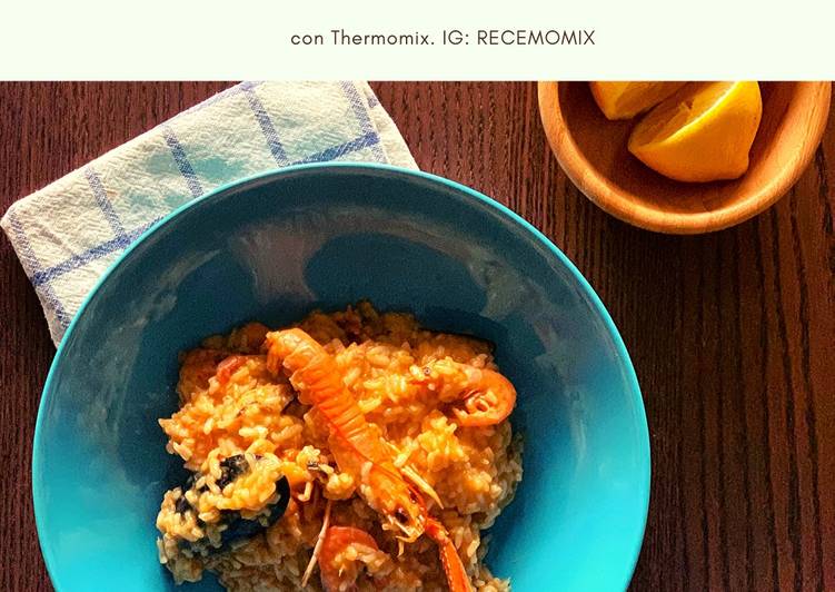 Arroz de marisco preparado con Thermomix