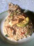Arroz frito con vegetales