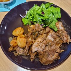 A picture of Roasted Lamb And Potatoes.