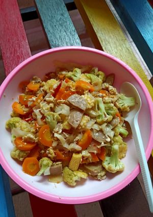 Foto resep Orak arik telur sayuran bakso