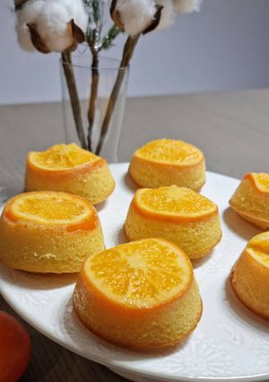 Une photo de °Mini cakes renversé aux mandarines caramélisées°