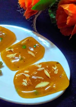 A picture of Karachi halwa for fast.