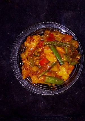 A picture of Spicy aloo bhindi.