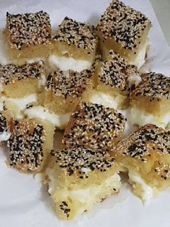 صورة لوصفة بسبوسه بالكريمه