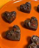 Mini chocolatitos rellenos de fresa y Almendra