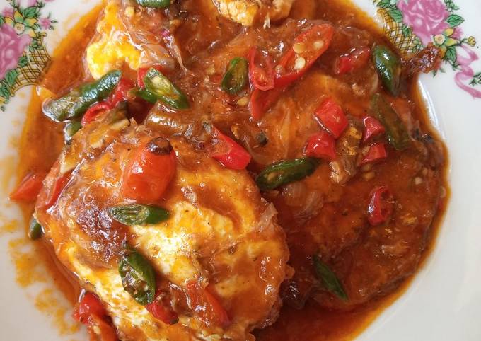 Telur Ceplok kuah Sarden