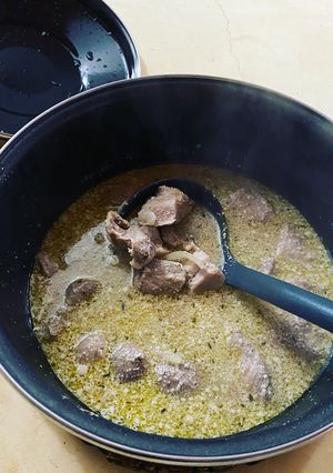 Une photo de Saute de porc au vin blanc
