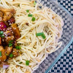 A picture of Aglio olio pasta.