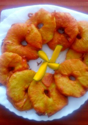 A picture of Pineapple fritters #snackscontestrecipe.