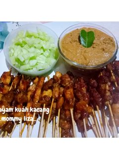 Foto resep Sate ayam kuah kacang simple