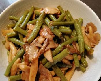 The New Way Making Recipe String beans wMushroom Delicious