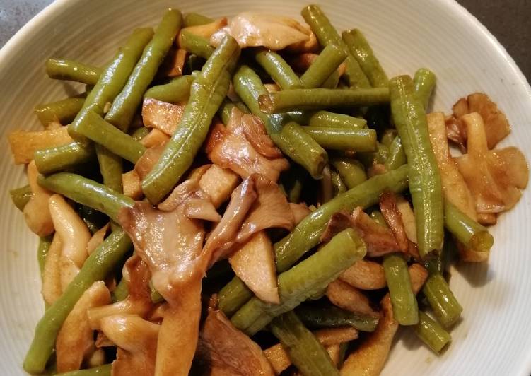 Easiest Way to Prepare Super Quick Homemade String beans w/Mushroom