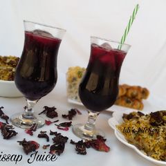 A picture of Bissap juice.
