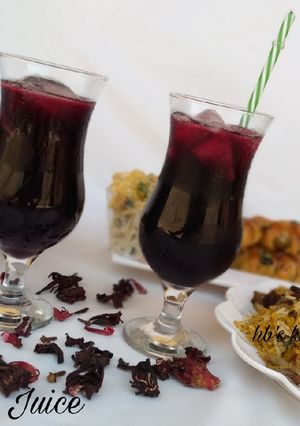 A picture of Bissap juice.