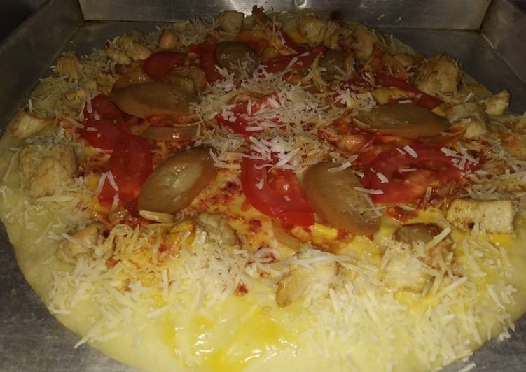 Bahan Pizza ala kadarnya 🤭 | Langkah Membuat Pizza ala kadarnya 🤭 Yang Enak Dan Lezat