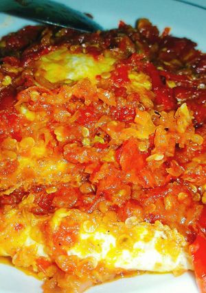 Foto resep Telur ceplok balado super pedassss