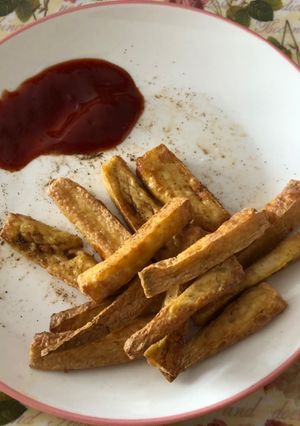 下午茶：偽薯條之炸豆腐（氣炸鍋） 的食譜成品照片