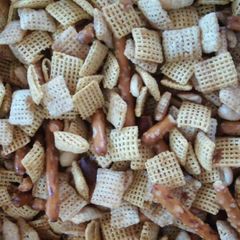 A picture of Chex Mix the gluten free version.